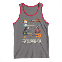 Funny Guitarist Tank Top You Can Never Have Too Many Guitars Vintage Guitar Lineup - Wonder Print Shop