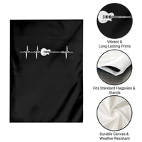 Guitar Heartbeat Garden Flag Funny Guitarist Guitars Music Lovers - Wonder Print Shop