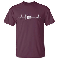 Guitar Heartbeat T Shirt Funny Guitarist Guitars Music Lovers - Wonder Print Shop