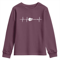 Guitar Heartbeat Youth Sweatshirt Funny Guitarist Guitars Music Lovers - Wonder Print Shop