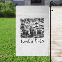 Follow the Word Not The Herd Garden Flag Vintage Bible Verse Christian Country Highland Cow Boho - Wonder Print Shop