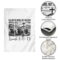 Follow the Word Not The Herd Garden Flag Vintage Bible Verse Christian Country Highland Cow Boho - Wonder Print Shop