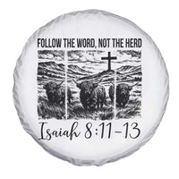 Follow the Word Not The Herd Spare Tire Cover Vintage Bible Verse Christian Country Highland Cow Boho - Wonder Print Shop