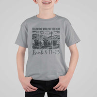 Follow the Word Not The Herd T Shirt For Kid Vintage Bible Verse Christian Country Highland Cow Boho - Wonder Print Shop