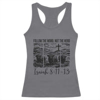 Follow the Word Not The Herd Racerback Tank Top Vintage Bible Verse Christian Country Highland Cow Boho - Wonder Print Shop