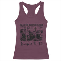 Follow the Word Not The Herd Racerback Tank Top Vintage Bible Verse Christian Country Highland Cow Boho - Wonder Print Shop
