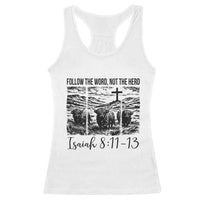 Follow the Word Not The Herd Racerback Tank Top Vintage Bible Verse Christian Country Highland Cow Boho - Wonder Print Shop