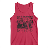 Follow the Word Not The Herd Tank Top Vintage Bible Verse Christian Country Highland Cow Boho - Wonder Print Shop