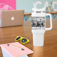 Follow the Word Not The Herd Tumbler With Handle Vintage Bible Verse Christian Country Highland Cow Boho - Wonder Print Shop