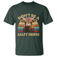 Highland Cow T Shirt Dont Be A Salty Heifer - Wonder Print Shop