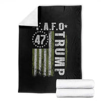 Funny Fafo Throw Blanket President 47 FDT American Flag