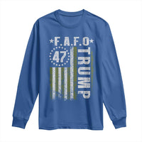 Funny Fafo Long Sleeve Shirt President 47 FDT American Flag