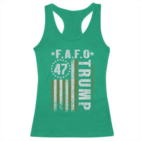 Funny Fafo Racerback Tank Top President 47 FDT American Flag