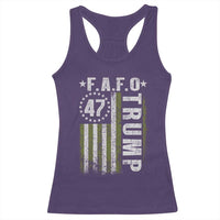 Funny Fafo Racerback Tank Top President 47 FDT American Flag