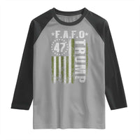 Funny Fafo Raglan Shirt President 47 FDT American Flag