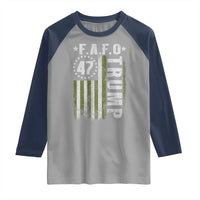 Funny Fafo Raglan Shirt President 47 FDT American Flag