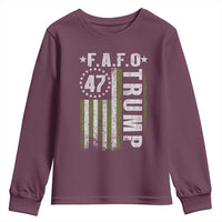 Funny Fafo Youth Sweatshirt President 47 FDT American Flag