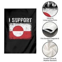 I Support Greenland Garden Flag Grunge Flag
