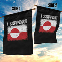 I Support Greenland Garden Flag Grunge Flag