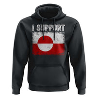 I Support Greenland Hoodie Grunge Flag