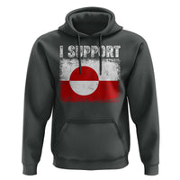 I Support Greenland Hoodie Grunge Flag