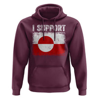 I Support Greenland Hoodie Grunge Flag