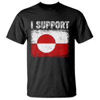 I Support Greenland T Shirt Grunge Flag