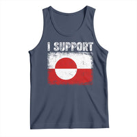 I Support Greenland Tank Top Grunge Flag