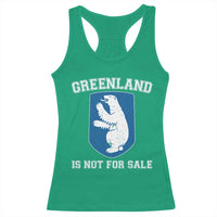 Greenland Is Not For Sale Racerback Tank Top Polar Bear Vintage Political Protest
