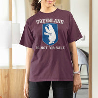 Greenland Is Not For Sale T Shirt For Women Polar Bear Vintage Political Protest