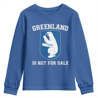 Greenland Is Not For Sale Youth Sweatshirt Polar Bear Vintage Political Protest