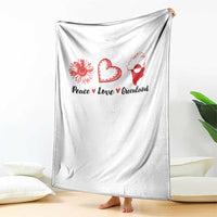 Peace Love Greenland Throw Blanket Sunflower Flag Stand With Greenland