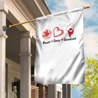 Peace Love Greenland Garden Flag Sunflower Flag Stand With Greenland
