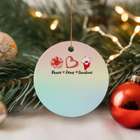Peace Love Greenland Ceramic Ornament Sunflower Flag Stand With Greenland
