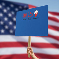 Peace Love Greenland Protest Sign Sunflower Flag Stand With Greenland