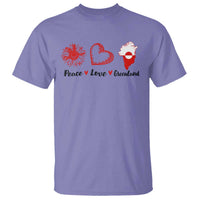 Peace Love Greenland T Shirt Sunflower Flag Stand With Greenland