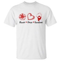 Peace Love Greenland T Shirt Sunflower Flag Stand With Greenland
