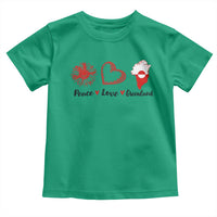 Peace Love Greenland Toddler T Shirt Sunflower Flag Stand With Greenland
