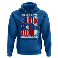 I Stand With Greenland Hoodie Greenlander US Flag Greenland American Usa America