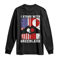 I Stand With Greenland Long Sleeve Shirt Greenlander US Flag Greenland American Usa America
