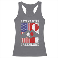 I Stand With Greenland Racerback Tank Top Greenlander US Flag Greenland American Usa America