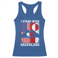 I Stand With Greenland Racerback Tank Top Greenlander US Flag Greenland American Usa America