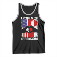 I Stand With Greenland Tank Top Greenlander US Flag Greenland American Usa America
