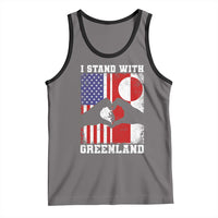 I Stand With Greenland Tank Top Greenlander US Flag Greenland American Usa America