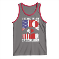 I Stand With Greenland Tank Top Greenlander US Flag Greenland American Usa America