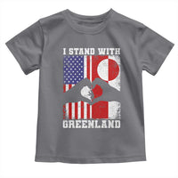 I Stand With Greenland Toddler T Shirt Greenlander US Flag Greenland American Usa America