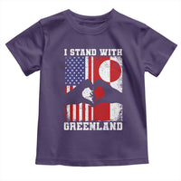 I Stand With Greenland Toddler T Shirt Greenlander US Flag Greenland American Usa America