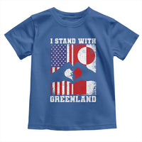 I Stand With Greenland Toddler T Shirt Greenlander US Flag Greenland American Usa America
