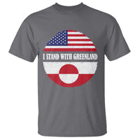 I Stand With Greenland T Shirt Political Protest Greenlander American Flag
