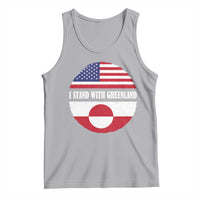 I Stand With Greenland Tank Top Political Protest Greenlander American Flag